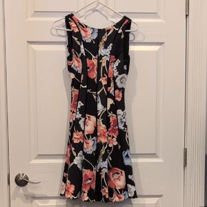 NWOT WHBM Floral Black Dress